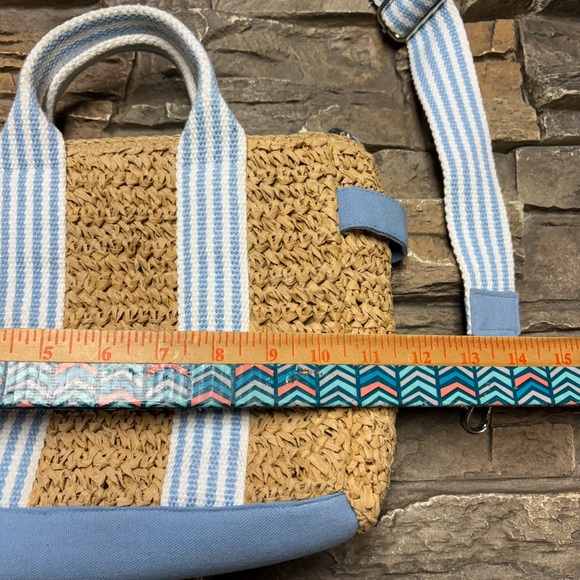 Antik Kraft Raffia Small Tote Bag Shoulder Bag Summer Vacation - Picture 8 of 8